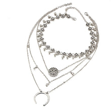 Vintage multi-layer tassel pendant necklace for women