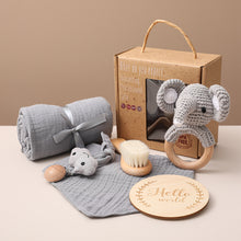 Bopoobo baby bath toys set with swaddle wrap and milestone cards for baby

