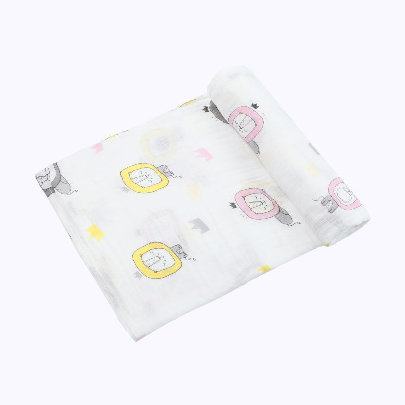 Soft newborn bamboo cotton blanket for swaddling and cozy baby comfort

