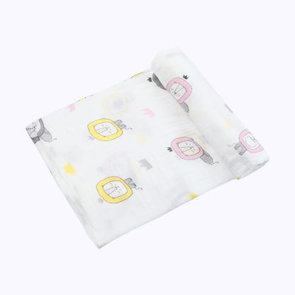 Soft newborn bamboo cotton blanket for swaddling and cozy baby comfort


