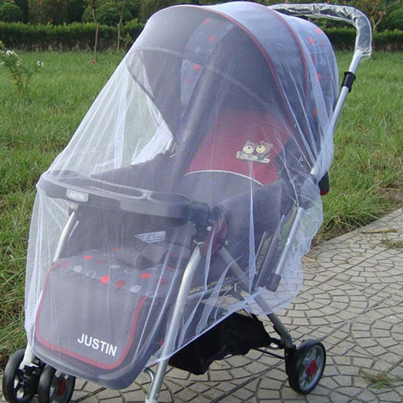 Universal baby stroller mosquito net for bug protection during outdoor walks

