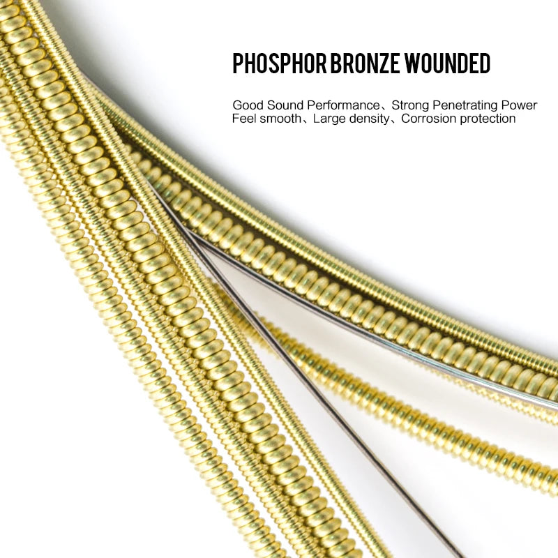 "Orphee Acoustic Guitar Strings 6Pcs/Set for bright, full tone"

