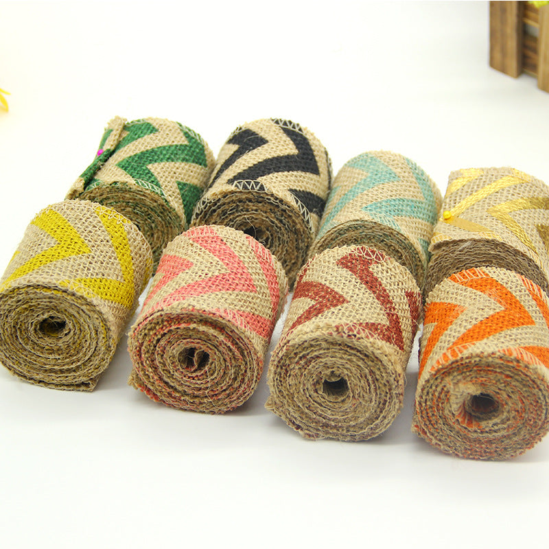 burlap ribbon roll