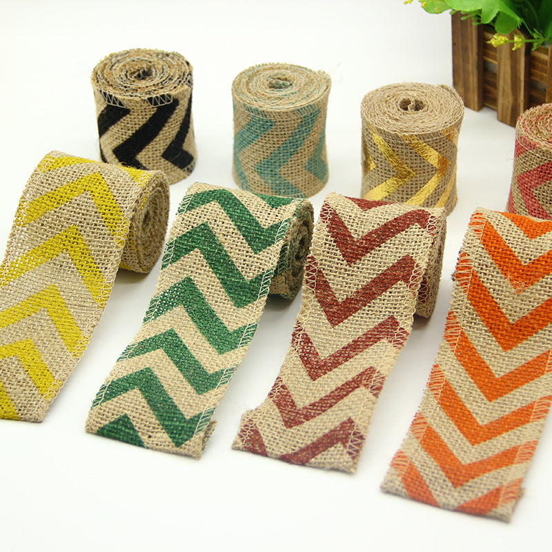 burlap ribbon roll