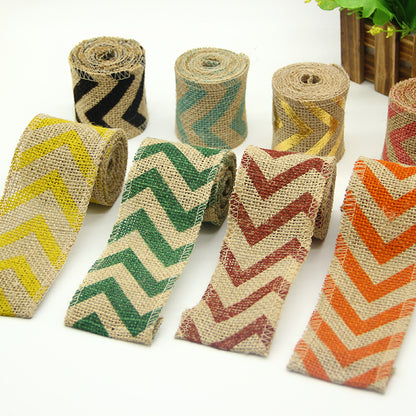 burlap ribbon roll