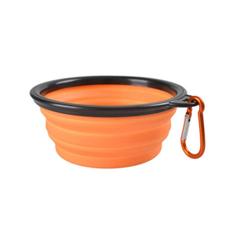 Pet Silicone Dog Food Water Bowl Travel Portable Folding  Supplies