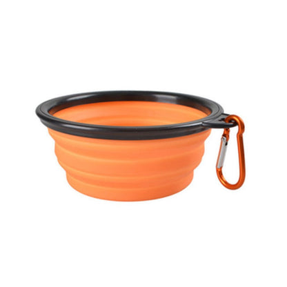 Pet Silicone Dog Food Water Bowl Travel Portable Folding  Supplies