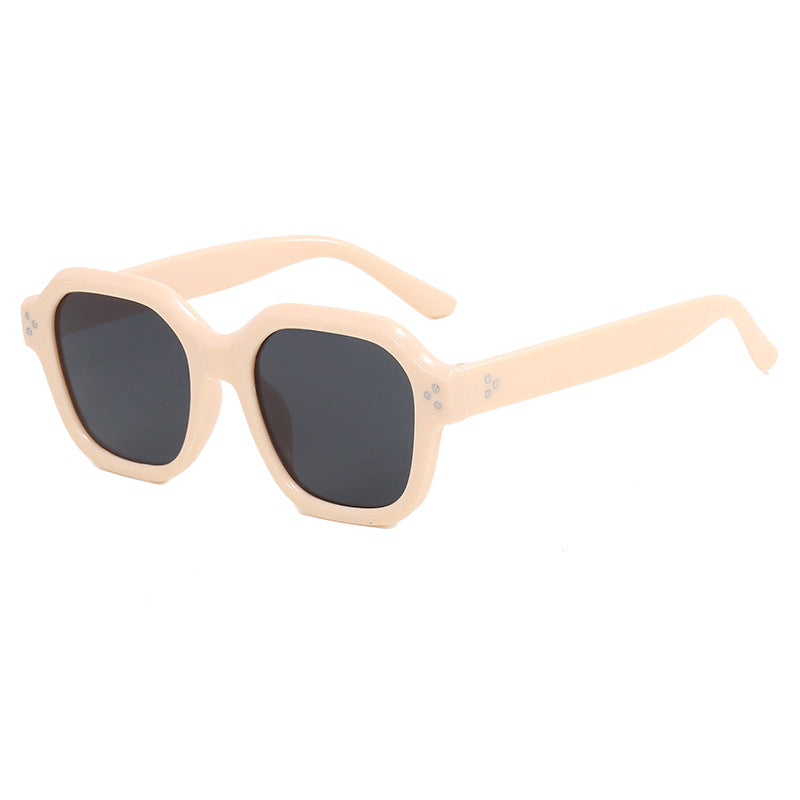 Fashionable Retro Rice-Grain Purple Sunglasses With A Distinctive Style