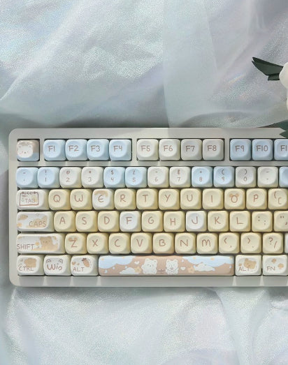 Milk Tea Little Bear Mechanical Keyboard Keycaps
