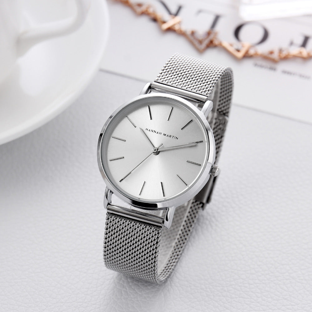 Affluent Steel Mesh Japan Quartz Watch