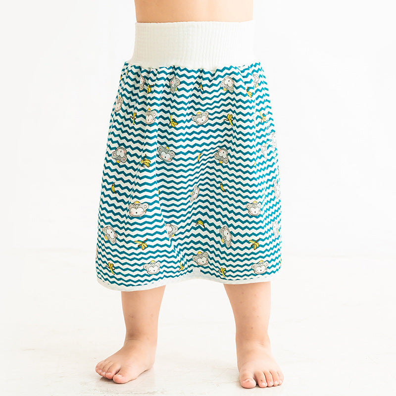 Baby Waterproof Skirt Baby Diapers Training Pant Waterproof Leak-proof Washable Cotton