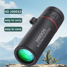 2000x25 HD Monocular Telescope with Mobile Phone Holder for Camping, Birdwatching, and Outdoor Zoom Photography