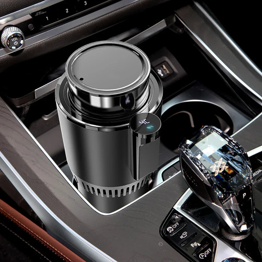 12V portable car drink warmer cooler for heating and cooling beverages during travel

