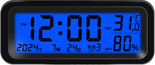 Rechargeable Car Digital Clock with Time, Date, Temperature & Humidity Display for Dashboard