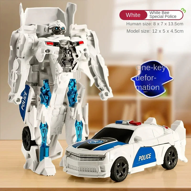 Transformation robot toy for kids with car-to-robot action figure design

