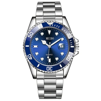 Caravelle men's black dial watch with bold Aqualuxx design and leather strap

