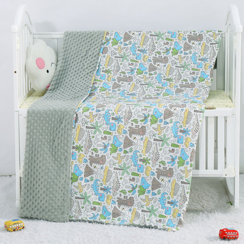 Soft cartoon baby blankets for children in stroller and crib use

