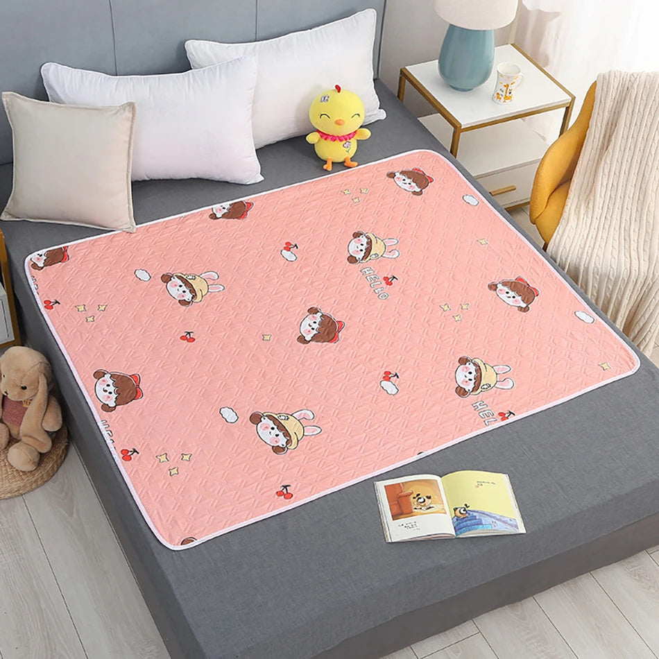 Cartoon dino waterproof baby changing pad for diapering