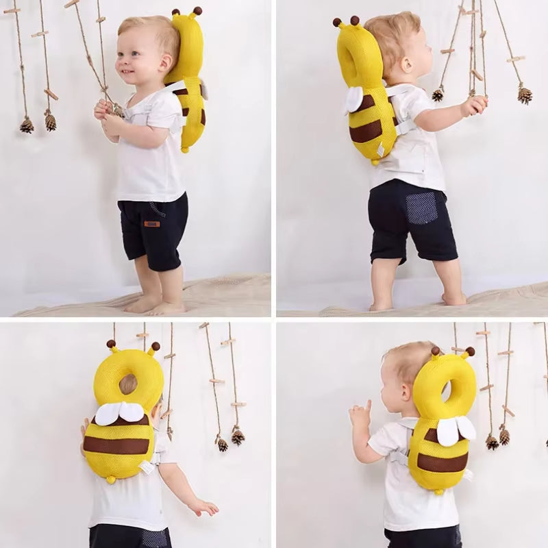 Baby head protector pillow with cartoon design to prevent fall injuries

