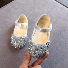 Baby girl glitter dance shoes with sparkle finish and soft casual sole

