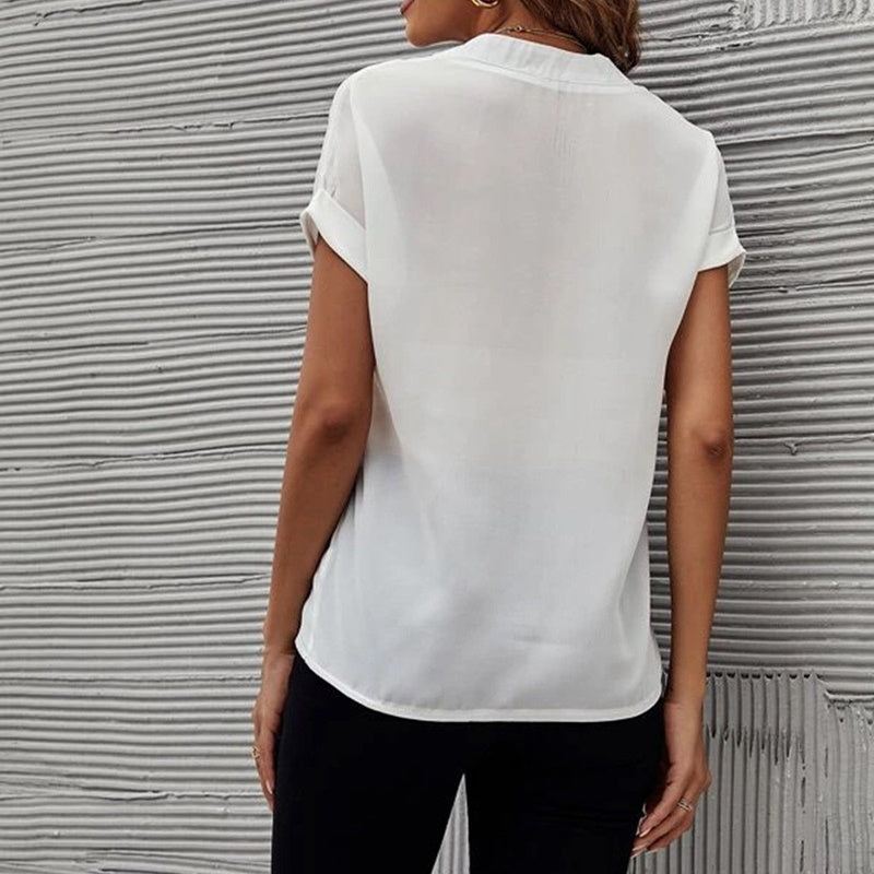 Chic Women’s Casual Solid Color Shirt – Effortlessly Stylish