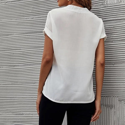 Chic Women’s Casual Solid Color Shirt – Effortlessly Stylish