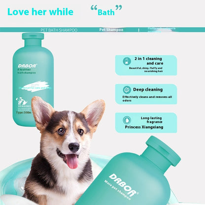 Household Pet Shower Gel Hair Care Cleaning Mite Removal Lasting Fragrance