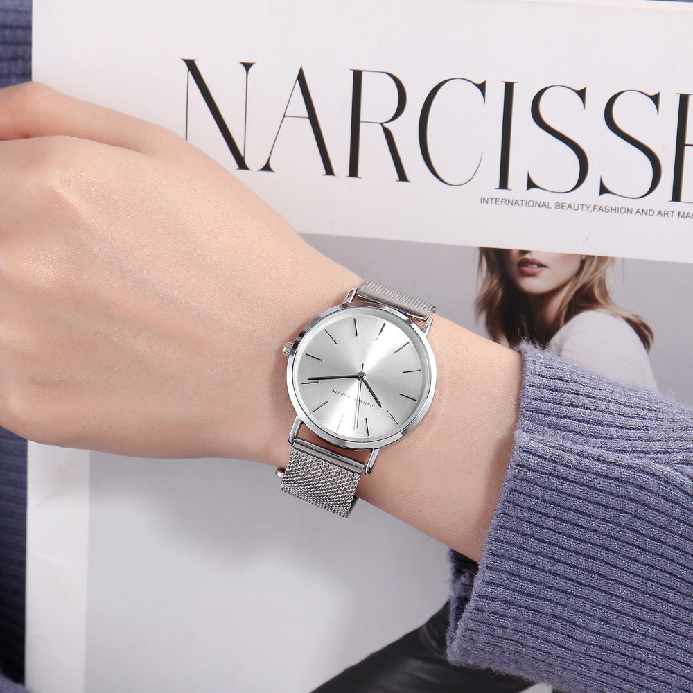 Affluent Steel Mesh Japan Quartz Watch