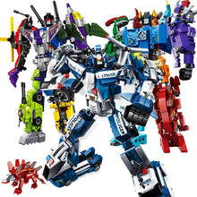Qman 6-in-1 Transforming Mecha Warrior Building Blocks Set for Kids