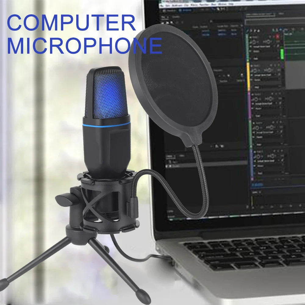 USB microphone for PC – Ideal for clear recordings and streaming on laptop and desktop

