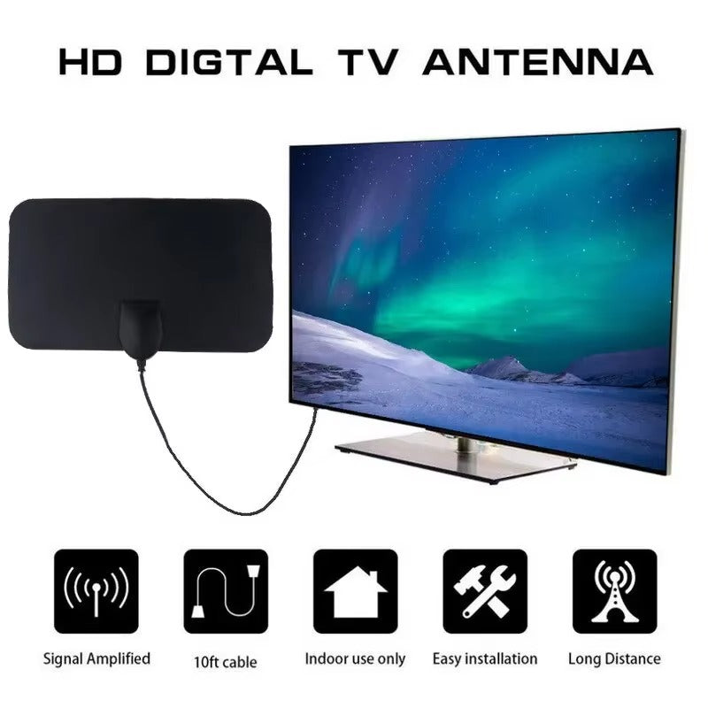 ClearSignal TV Antenna Booster plugged into HDTV for stronger signal

