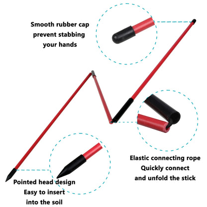 Golf Alignment Sticks 2-Pack with Collapsible 48 Inch Rods for Swing Training and Posture Correction