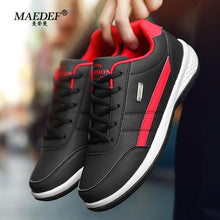 Maedef Shoes for Men Leather Sneaker in waterproof black design