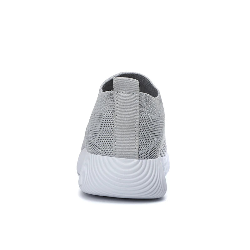 Women Vulcanized Shoes in black slip-on flats with cushioned insole for walking