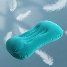 Inflatable travel pillow with neck and waist support for outdoor comfort