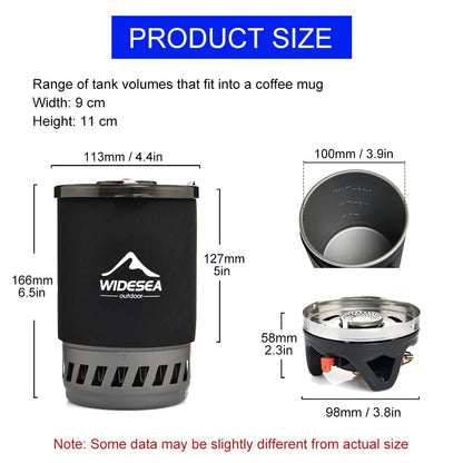 Compact portable camping stove for outdoor cooking during hiking and backpacking trips

