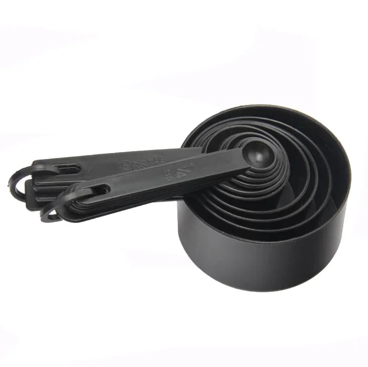 Complete kitchen measuring cups and spoons set for accurate baking and cooking measurements


