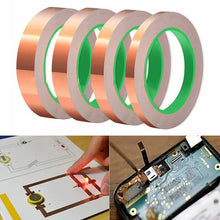 Double-sided conductive copper tape for guitar shielding and stained glass crafts

