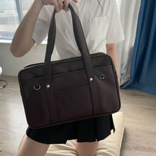 Japanese JK style PU leather school backpack for girls