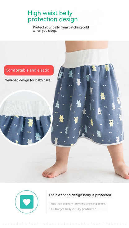 Leak-proof baby waterproof training pants with soft cotton skirt for toddlers

