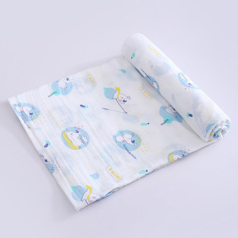 Soft newborn bamboo cotton blanket for swaddling and cozy baby comfort

