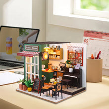 DIY 3D wooden dollhouse building kit with miniature furniture and lights

