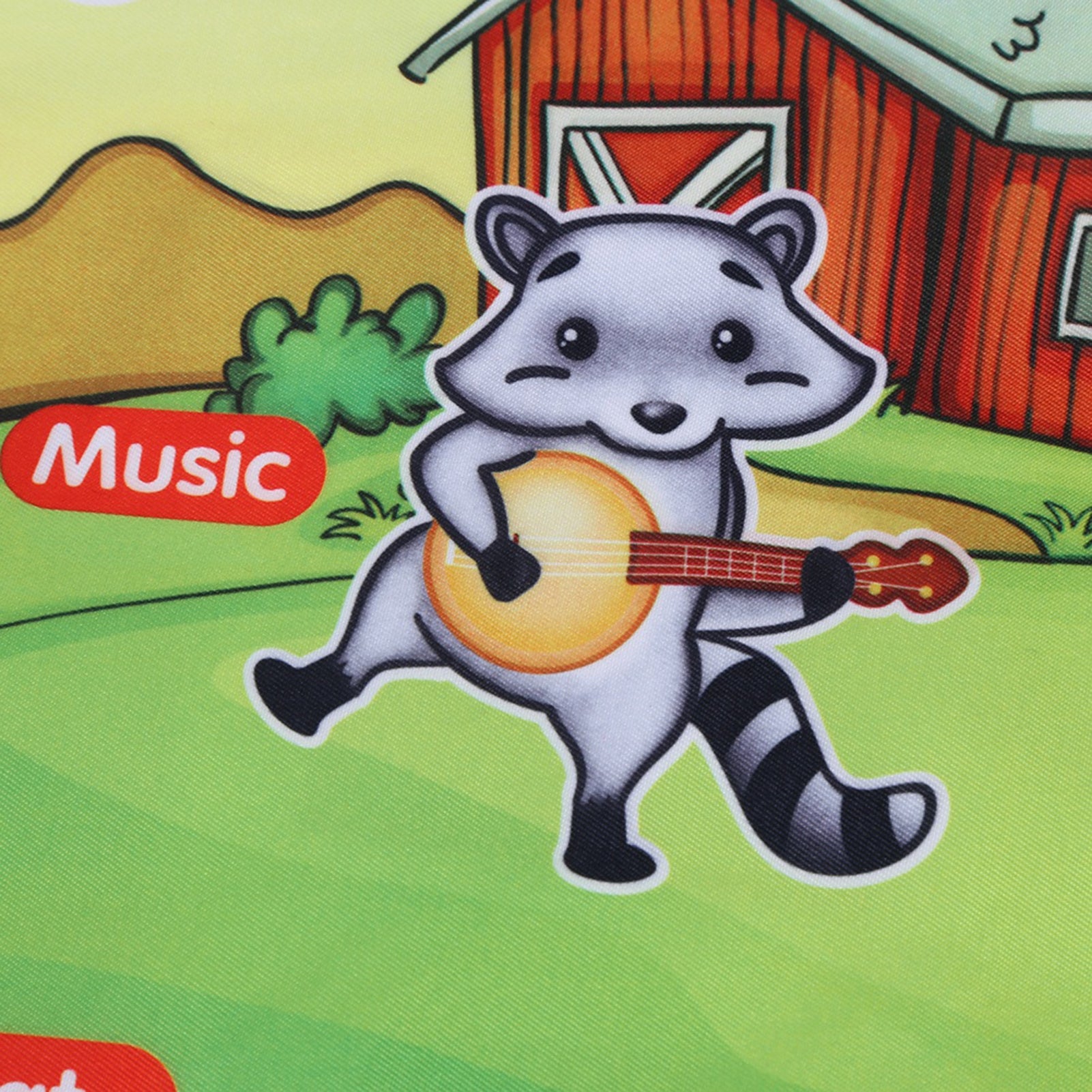 Baby music mat with piano keys and animal sounds for interactive learning

