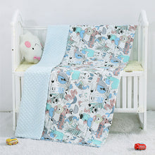 Soft cartoon baby blankets for children in stroller and crib use

