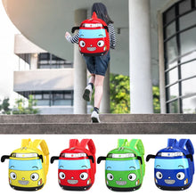 3D cartoon bus school bag for kids in yellow color

