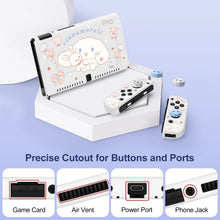 Cute big-eared dog Nintendo Switch case compatible with OLED model and cloud joystick caps

