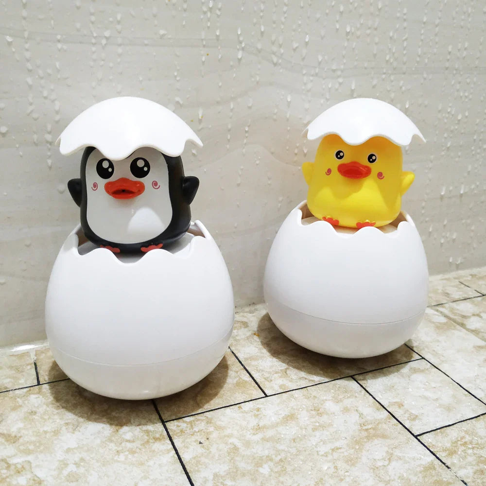 Colorful cute water egg toy for toddlers in bath and pool play

