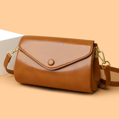 Retro Commuter PU Soft Leather Multi-Compartment Versatile Casual Crossbody Bag