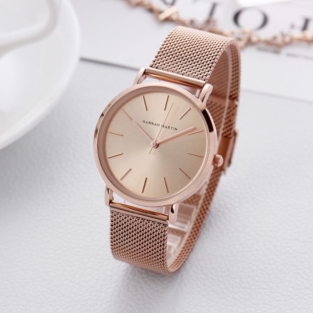 Affluent Steel Mesh Japan Quartz Watch