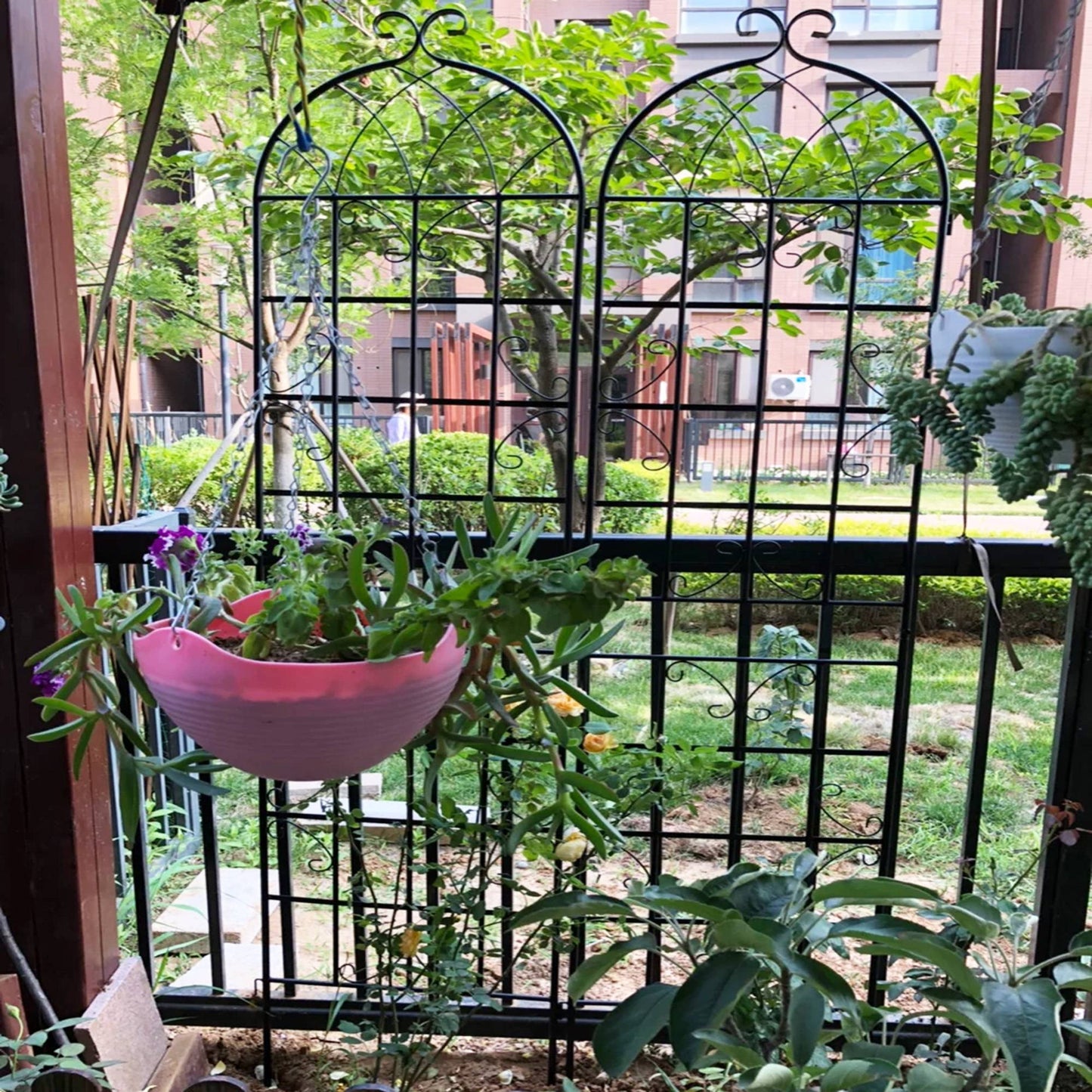 2 Pack Metal Garden Trellis Rustproof Trellis For Climbing Plants